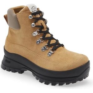 Loeffler Randall Owen Platform Hiking Boot in Hazel/Grey size 7 New in box